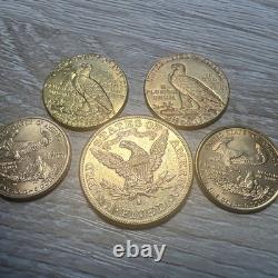Gold Coin Lot 7PC Not Graded Rare Mintage 20+ Grams