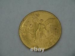 Gold Coin Mexico CINCUENTA PESOS 1947 37.5 grams pure gold Uncirculated