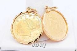 Gold Liberty Coin Earrings In 22k Yellow Gold Settings 9.81 Grams Eb1024rxzsa