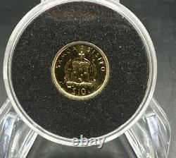 Gold Samoa I Sisifo 10 Tala Tanumafili II The Endeavour 1995. 1.24g. 999 Proof