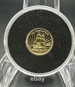 Gold Samoa I Sisifo 10 Tala Tanumafili II The Endeavour 1995. 1.24g. 999 Proof