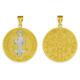 Gold St. Benedict Coin Medallion Pendant (l)