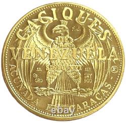 Gold Venezuela Mara Caciques Chief 20 Grams Mint State Deep Proof-like