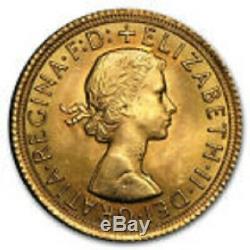 Gold coin Sovereign Elisabeth II, Young Head, pure gold 7,315 grams