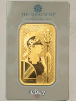 Great Britain Royal Mint Britannia 50 Gram. 9999 Gold Bar Sealed + Serial Number