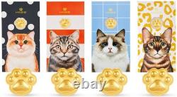 HABIB 999.9 Fine Gold Wafer 0.20g Limited Cat Design Pure Investment Gold