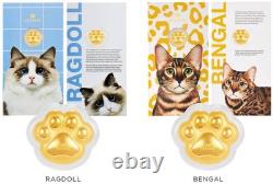 HABIB 999.9 Fine Gold Wafer 0.20g Limited Cat Design Pure Investment Gold
