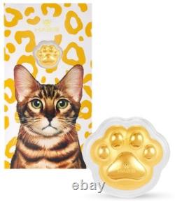HABIB 999.9 Fine Gold Wafer 0.20g Limited Cat Design Pure Investment Gold