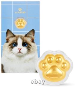 HABIB 999.9 Fine Gold Wafer 0.20g Limited Cat Design Pure Investment Gold