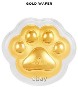 HABIB 999.9 Fine Gold Wafer 0.20g Limited Cat Design Pure Investment Gold
