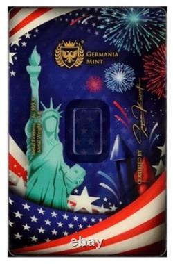 HAPPY INDEPENDENCE DAY? 4th Of July 1g Gold Coin Germania Mint