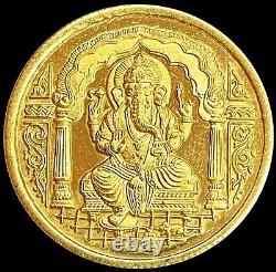 Hindu Goddess Ganesha 10 Grams. 995 Fine Gold Medal