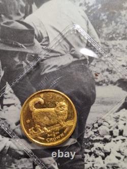 ISLE OF MAN 1998 RARE BIRMAN CAT 1/5 th OZ. 6.6 GRAMS 24 KARAT RARE FINE GOLD