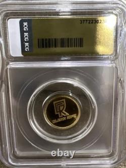 Igc-ms 70 Pl Clean Ripz 2.5 G. 9999 Gold Coin