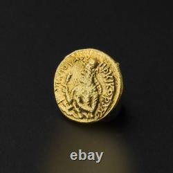 Indo Greek Kushan Dinar Solid Gold Coin Ø1.3cm, 2gram
