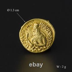 Indo Greek Kushan Dinar Solid Gold Coin Ø1.3cm, 2gram