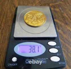 Iraq 22K Gold Medal of Merit Coin 38.1 Grams, 40mm Ba'ath Revolution 10th A