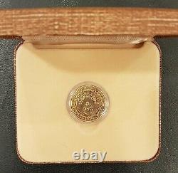 Iraq 50 Dinars 22ct Gold In Issue Case Proof 13 Gram 15th Century Of Hijra 1980