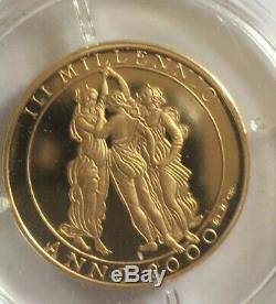 Italy Leonardo Da Vinci Gold Millenium Proof Coin 4grams With COA
