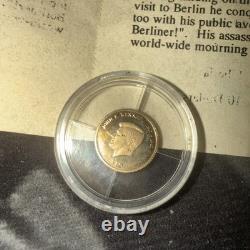 John F. Kennedy Half Gram $10 Liberia Gold Coin Certified Key Of Authenticity