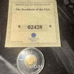 John F. Kennedy Half Gram $10 Liberia Gold Coin Certified Key Of Authenticity