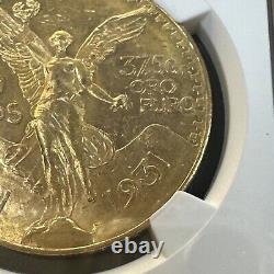 Key Date Mexico 1931 Gold 41.66 Gram Ngc Ms 62 1.2057 Oz Agw Gold 50 Peso