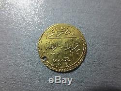 LARGE ANTIQUE OTTOMAN GOLD TURKISH TURKEY ISLAMIC COIN VERY RARE 1.35gram #B