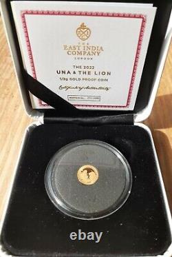 LIMITED! GOLD PROOF St. Helena Una and the Lion. 5gram #231/1000