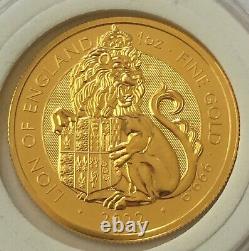 LION OF ENGLAND 1OZ 999.9 PURE FINE 24K SOLID GOLD See SILVER COIN frm 99c