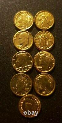 LOT OF 9 1/2 GRAM MINI coin L@@K NM/MT