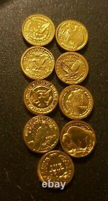 LOT OF 9 1/2 GRAM MINI coin L@@K NM/MT