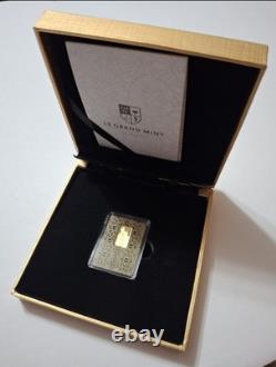 Le Grand Mint Germay Eagle & Serpant. 5g Gold AU Proof 1/2 Gram 999 Mintage