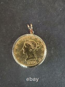 Liberty Ten Dollar Gold Coin Pendant Weights 18.2 Grams