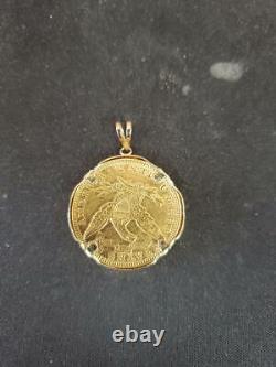 Liberty Ten Dollar Gold Coin Pendant Weights 18.2 Grams