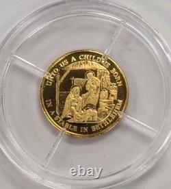 Lot Of 2-2006 PF American Mint -History Of Christianity 0.5g. 585 Gold Coins
