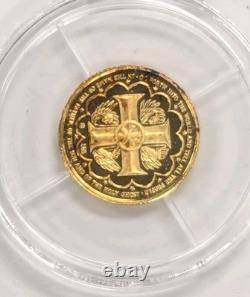 Lot Of 2-2006 PF American Mint -History Of Christianity 0.5g. 585 Gold Coins