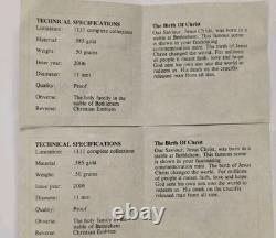 Lot Of 2-2006 PF American Mint -History Of Christianity 0.5g. 585 Gold Coins