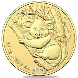 Lot of 10 2021 1/2 gram Gold Mini Koala Coin Royal Australian Mint. 9999 Fine