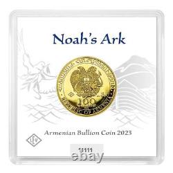 Lot of 10 2023 Armenia 1 gram Gold Noah's Ark 100 Drams Coin BU