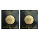 Lot Of 2 2021 1 Gram Canadian Gold Maples $. 5 Coin. 9999 Fine Maplegram25