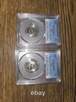 Lot of 2 2026 Niue $1 Pirate Treasure 1g 9KT Gold PCGS MS70 Coins