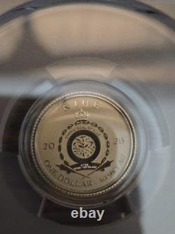 Lot of 2 2026 Niue $1 Pirate Treasure 1g 9KT Gold PCGS MS70 Coins