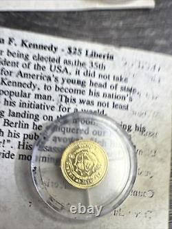 Lot of 2-King Ludwig II & JFK Kennedy 2000 LIBERIA. 73 GRAMS each. 999 GOLD +COA