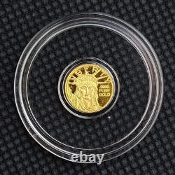 Lot of 20 24k Pure Gold American Liberty Coin. 9999 Fine Gold Round 1/200 oz