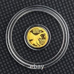Lot of 20 24k Pure Gold American Liberty Coin. 9999 Fine Gold Round 1/200 oz