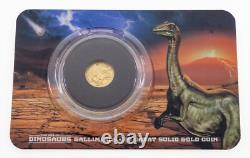 Lot of 3 Solomon Islands 2021 Gold 0.5 gram Age of the Dinosaurs Ten Dollar Coin