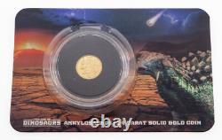 Lot of 3 Solomon Islands 2021 Gold 0.5 gram Age of the Dinosaurs Ten Dollar Coin