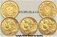 Lot Of 5 Swiss Post 1933 Gold 20 Francs Helvetia Brilliant Uncirculated Coins