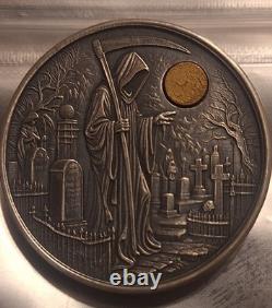 Lucky Rips 7 The Reaper 2oz Silver +. 5 Gram Gold TD Mint 0.999%