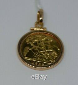 (MA6) 19k Yellow Gold Gold Coin Pendant @ 5.4 Grams